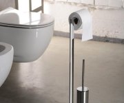 Gedy Stojan S Držákem Na Toaletní Papír A Wc štětkou, Hranatý, Chrom