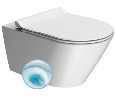 Gsi Kube X Závěsná Wc Mísa, Geniusflush, 36x55cm, Bílá Dual-mat