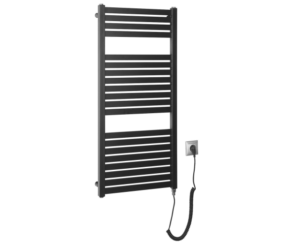 Aqualine Tondi-e Elektrické Otopné Těleso Rovné 450x970 Mm, 300 W, černá Mat