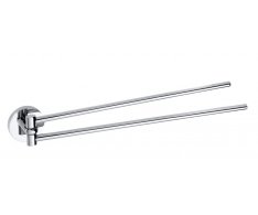 Sapho X-round Dvojitý Držák Ručníků Otočný 420mm, Chrom