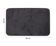 Gedy Fuzzy Koupelnová Předložka, 50x80cm, 100% Polyester, Protiskluz, černá