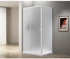 Aqualine Ugga Obdélníkový Sprchový Kout 1100x900mm, Sklo Brick, Bílá