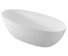 Polysan Noya Volně Stojící Vana, Solid Surface, 170x76x56cm, Bílá Mat