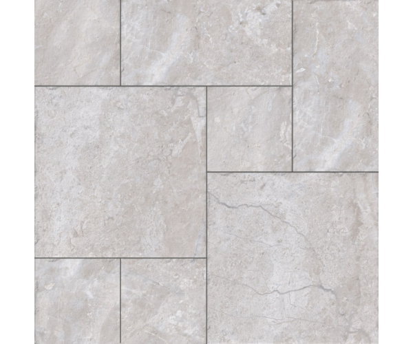Dlažba jako kámen Codicer Chester Silver 50x50 Modular = Mix formátů - šedá