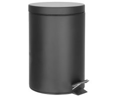 Aqualine Simple Line Odpadkový Koš Kulatý 3l, černá Mat
