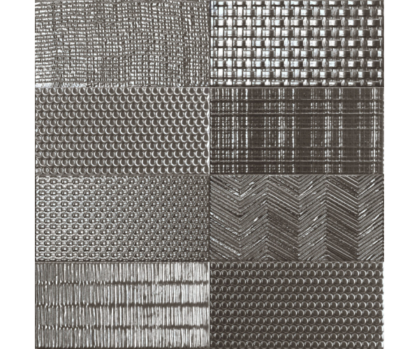 Vzorovaný dekor Tonalite Metal Platinum 10x20 Graffiti - stříbrná