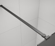 Polysan Esca Black Matt Jednodílná Sprchová Zástěna Do Prostoru, čiré Sklo, 1500 Mm