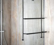Sapho Závěsný Držák Ručníků Na Sprchovou Zástěnu 600x730x125mm, černá Mat