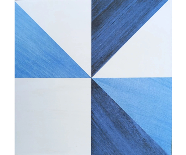Retro dlažba Deceram PAM Triangle Blue 22,5x22,5 (skladem)