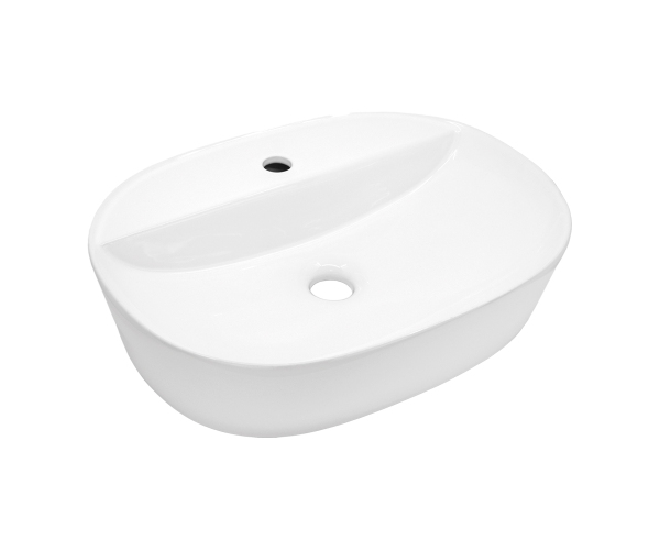 Mereo Umyvadlo Na Desku S Přepadem, Lota, 500x380x150 Mm, Oválné, Keramické