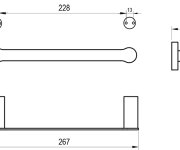 Držák na ručníky Fold FD 301 - FD 301.30SSB Držák na ručníky, nerez kartáčovaná X07P1346