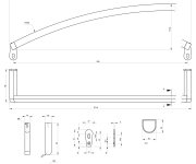 Gsi Norm čelní Držák Ručníků 100cm, Pro Umyvadlo 8643111, Chrom