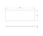 Sapho Ska Deska Rockstone 141x1,2x51,5cm, Bílá Mat