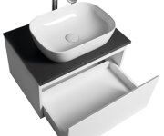 Aqualine Altair Skříňka S Deskou 62,5 Cm, Bílá/antracit Břidlice