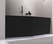 Polysan Tigra L Asymetrická Vana 170x80x46cm, černá Mat