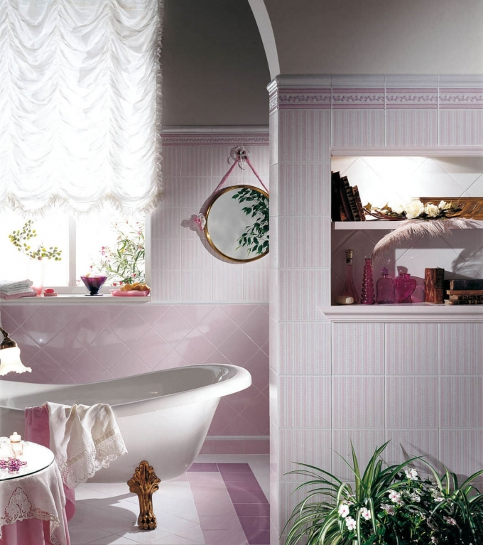 Realizace Retro koupelna Brennero (Fineza)  Ricordi Country Rosa & Navy