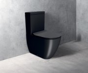 Gsi Pura Wc Kombi, Swirlflush, Spodní/zadní Odpad, černá Dual-mat