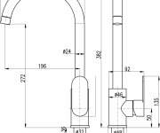 Dřezová baterie RIO INOX Nikl - kartáčovaná 1/2" RI109.5/4IN