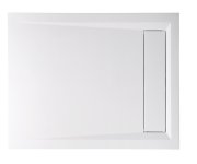 Polysan Varesa Sprchová Vanička Z Litého Mramoru Se Záklopem, Obdélník 100x80cm, Bílá