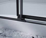 Gelco Dragon Black Sprchové Dveře 1300mm, čiré Sklo