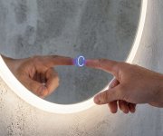 Aqualine Ursa Kulaté Zrcadlo S Led Osvětlením ø 70cm, Dotykový Senzor, Stmívatelné