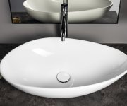 Cerastyle Ovali Keramické Umyvadlo 61x34cm, Bílá