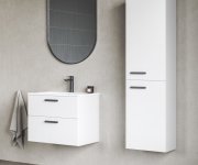 Vysoká skříňka Chrome II - SB Chrome II 39 P, bílá, madlo 152 mm, černá X000001749