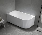 Aqualine Tibera Strip L Rohová Stojící Vana, 150x75cm, Bílá
