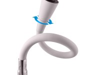 Umyvadlová/dřezová baterie s flexibilním ramínkem MORAVA RETRO chrom/šedá 150 mm MK102.5/13S