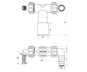 Dvojité Kolínko Dn 40/32 / 8–23 Se Zpětnými Klapkami ALC-P156Z
