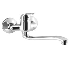 Aqualine 35 Nástěnná Baterie, Rozteč 100mm, Ramínko Ploché Zvýšené, Chrom