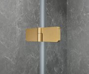 Polysan Globe Gold Matt čtvrtkruhový Sprchový Kout 800x800mm, Matné Sklo, Levé