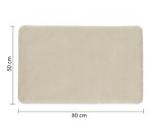 Gedy Fuzzy Koupelnová Předložka, 50x80cm, 100% Polyester, Protiskluz, Tortora