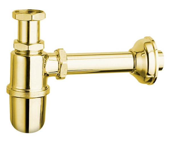 Sapho Retro Umyvadlový Sifon 5/4", Odpad 32 Mm, Zlato