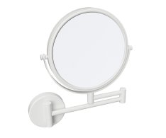 Sapho X-round White Kosmetické Zrcátko Závěsné, ø 200mm, Oboustranné, Bílá Mat