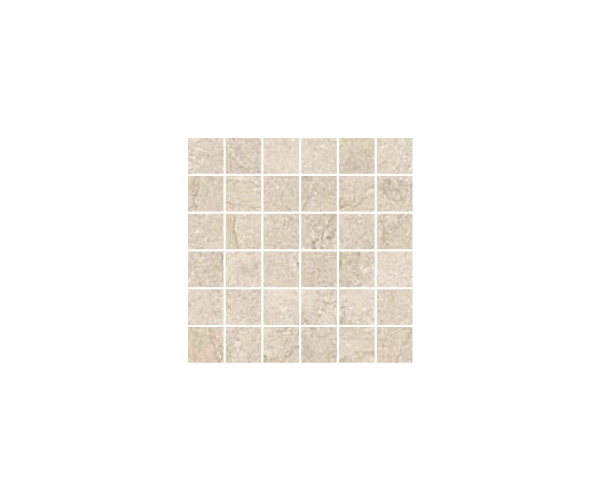 Dlažba jako kámen Coem Sinai Beige Mosaico 30,2x30,2 Luc. Rett. - béžová