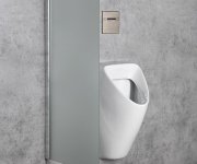 Sapho Dělící Stěna Mezi Urinály 40x100cm, Mléčné Sklo