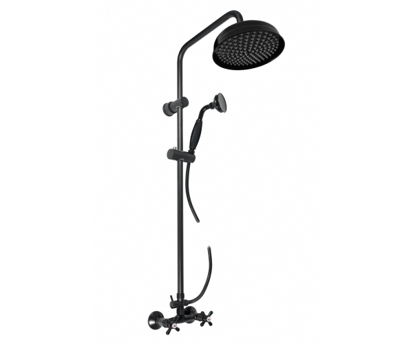 Sprchový systém s vodovodní baterií MORAVA RETRO Černá - matná 150 mm MK181.5/7CMAT