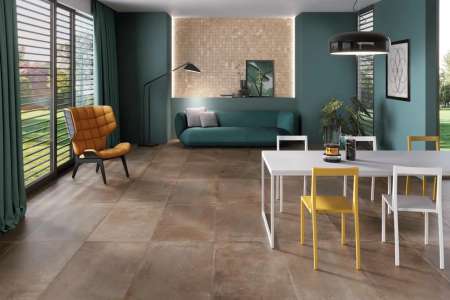 Krásná hnědá dlažba La Fenice Dolmen Natural 60x120 vhodná také do jídelny