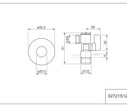 Rohový Ventil S Filtrem 1/2"x3/8", Aquaristo - Kovová Páčka 02721S1238