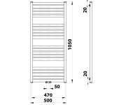 Bruckner Grunt Otopné Těleso Rovné 500x1050 Mm, Středové Připojení, Bílá