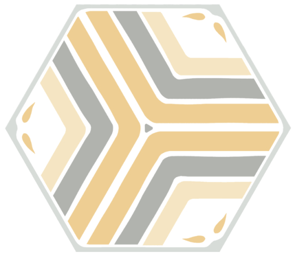 Vzorovaná dlažba Codicer Jasmine Yellow 22x25 Hexagonal