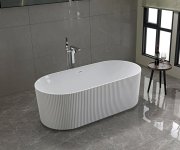 Aqualine Turia Strip Volně Stojící Vana 170x80cm, Bílá