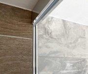Polysan Architex Sada Pro Uchycení Skla, Podlaha-stěna-strop Se Spádovou Lištou, 1615x2600mm, Pravá, Leštěný Hliník