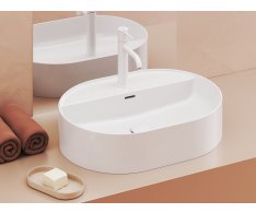 Umyvadlo Ceramic Slim Shelf O - Umyvadlo Ceramic Slim Shelf O 55, s otvorem pro baterii, s