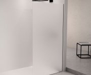 Polysan Architex Sada Pro Uchycení Skla Podlaha-stěna Se Spádovou Lištou, 1615x2105mm, Pravá, černá Mat
