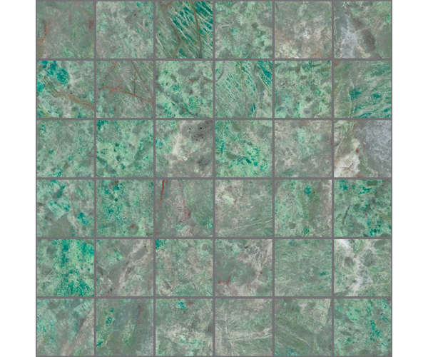 Mozaika jako mramor Impronta Marmi di Impronta Amazzonite Verde Mosaico 30x30 Lapp. - zelená