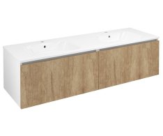 Sapho Lorea Skříňka 180x46x51,5cm (90+90cm), Dub Alabama/bílá Mat