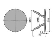 Záslepka - Chrom ALC-N0020