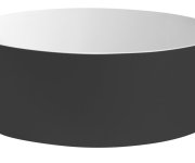 Sapho Thin Umyvadlo Na Desku, Rockstone, ø 38 Cm, Bílá Mat/carina
